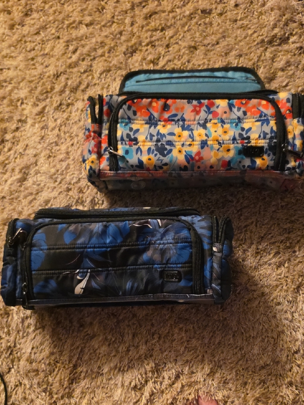 lug Floral Cosmetic Bag CHOICE of ONE  - Blue or Multicolor